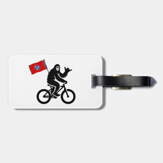 Étiquette À Bagage Drapeau du Tennessee de Bigfoot Cycling (Dos horizontal)