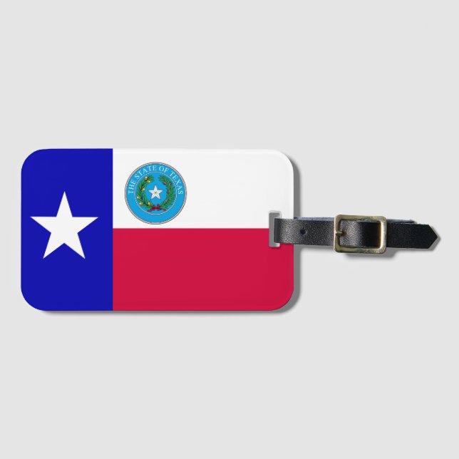 Étiquette À Bagage Drapeau du Texas (Devant Horizontal)