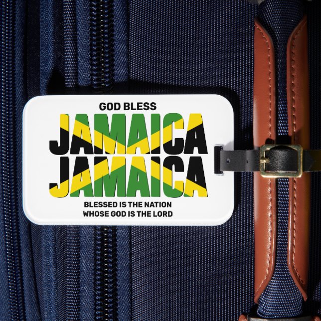 Étiquette À Bagage Drapeau élégant DIEU BLESS JAMAICA JAMAICA (Insitu Rectoal 4)
