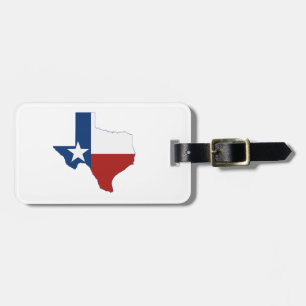 Étiquette À Bagage Drapeau et carte d'état du Texas