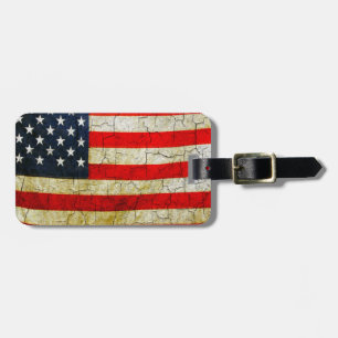 Étiquette À Bagage Drapeau Grunge America