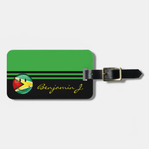 Étiquette À Bagage Drapeau guyanais de sourire