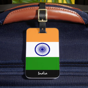 Étiquette À Bagage Drapeau indien Patriotic India