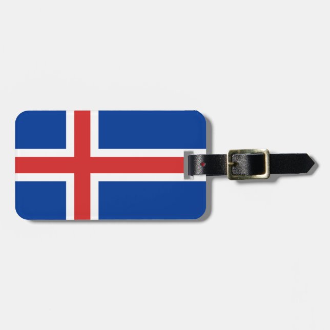 Étiquette À Bagage Drapeau Islande Easy ID Personal (Devant horizontal)