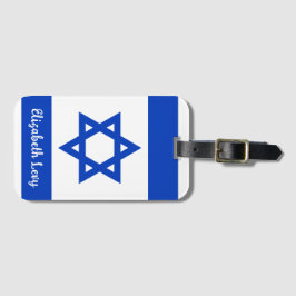 Étiquette À Bagage Drapeau israélien personnalisé