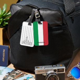 Étiquette À Bagage Drapeau italien Drapeau personnalisé Voyage Bagage