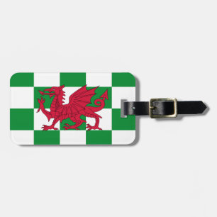Étiquette À Bagage Drapeau mystique de dragon celtique rouge du Pays 