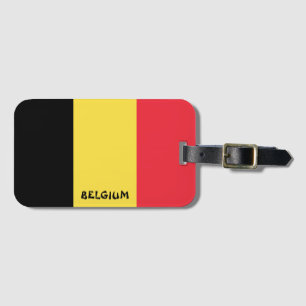 Étiquette À Bagage Drapeau national de Belgique Patriotique