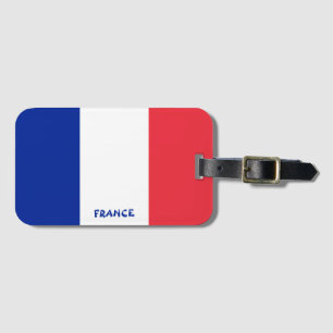 Étiquette À Bagage Drapeau national de France Patriotique