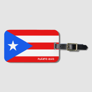Étiquette À Bagage Drapeau national de Porto Rico patriotique