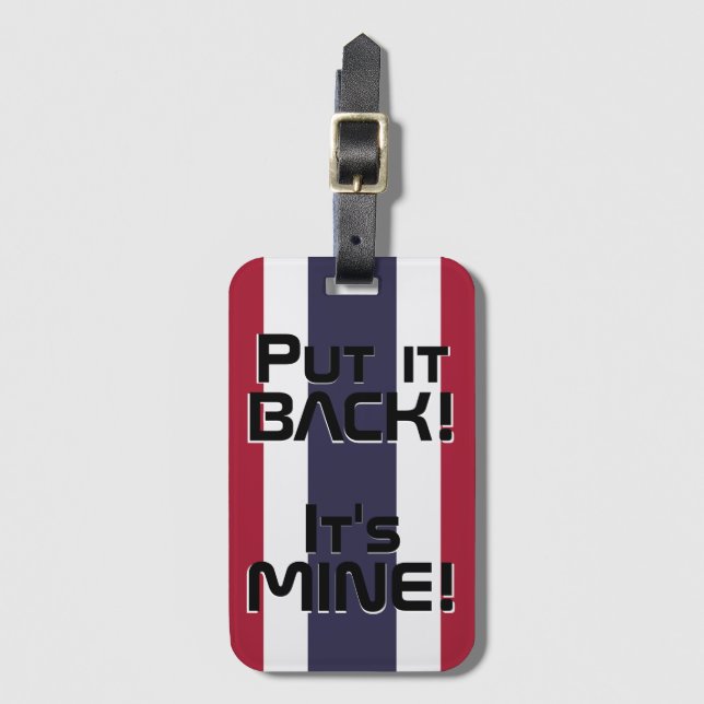 Étiquette À Bagage Drapeau national de Thaïlande Funny Patriotic (Devant Vertical)