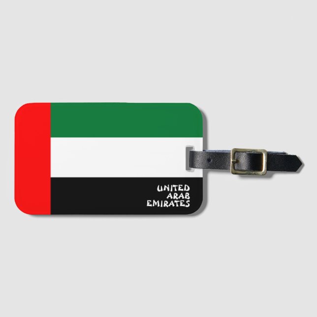 Étiquette À Bagage Drapeau national des Émirats arabes unis (Devant Horizontal)