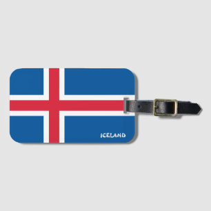 Étiquette À Bagage Drapeau national islandais Patriotique