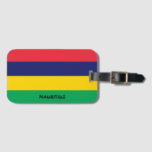 Étiquette À Bagage Drapeau national mauricien patriotique