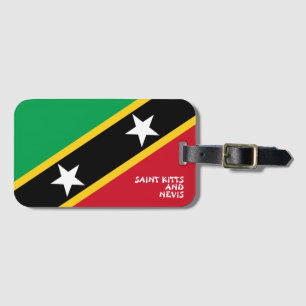 Étiquette À Bagage Drapeau national Saint-Kitts-et-Nevis Patriotique