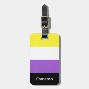 Étiquette À Bagage Drapeau non binaire LGBT Personnalisé