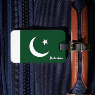 Étiquette À Bagage Drapeau pakistanais patriotique pakistanais
