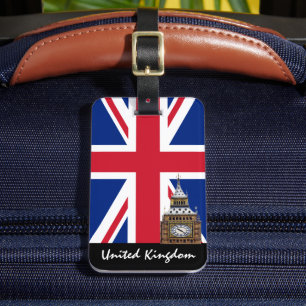 Étiquette À Bagage Drapeau Patriotique Royaume-Uni, Londres, Drapeau 