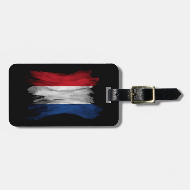 Étiquette À Bagage Drapeau Pays-Bas, drapeau national (Devant horizontal)