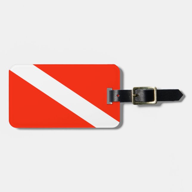 Étiquette À Bagage Drapeau personnalisable de scaphandre (Devant horizontal)