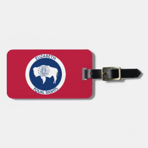 Étiquette À Bagage Drapeau personnalisé par état d'égalité du Wyoming