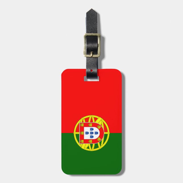 Étiquette À Bagage Drapeau portugais Acryllique Bagage (Devant Vertical)