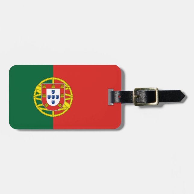 Étiquette À Bagage Drapeau Portugal Easy ID Personnel (Devant horizontal)