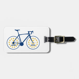 Étiquette À Bagage Drapeau Rhode Island à vélo