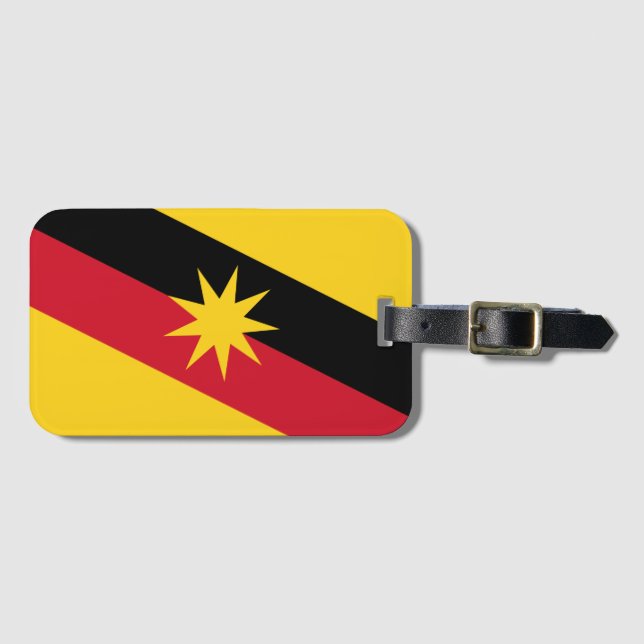 Étiquette À Bagage Drapeau Sarawak - MALAISIE (Devant Horizontal)
