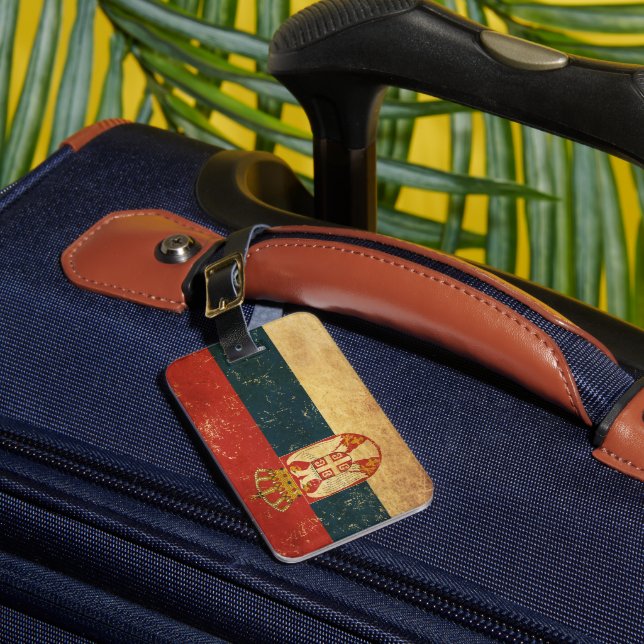 Étiquette À Bagage Drapeau Serbie (Insitu Rectoal 1)