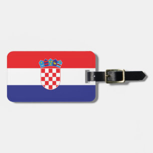 Étiquette À Bagage Drapeau simple de la Croatie