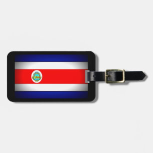 Étiquette À Bagage Drapeau stylisé du Costa Rica
