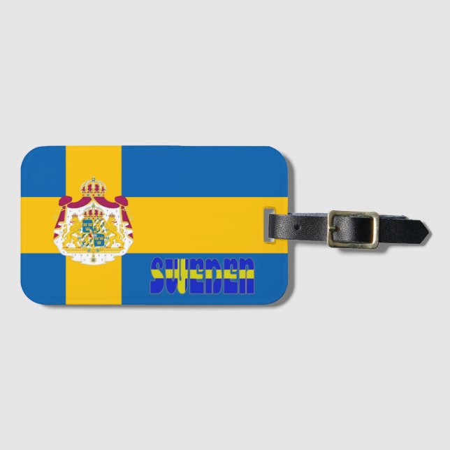 Étiquette À Bagage Drapeau suédois (Devant Horizontal)
