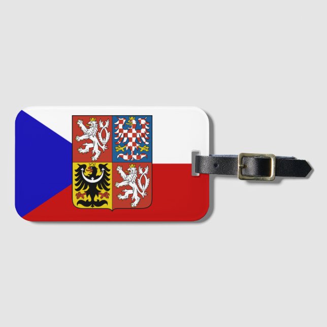 Étiquette À Bagage Drapeau tchèque (Devant Horizontal)