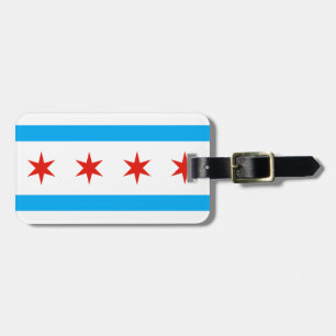 Étiquette À Bagage Drapeau traditionnel de Chicago