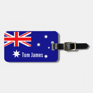Étiquette À Bagage Drapeau Très Cool D'Australie Avec Monogramme