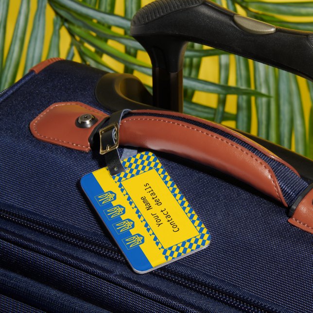 Étiquette À Bagage drapeau ukrainien & Ukraine Drapeau Voyage / sport (Insitu Rectoal 1)