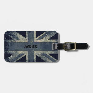 Étiquette À Bagage Drapeau vintage personnalisé du R-U de grunge