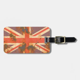 Étiquette À Bagage Drapeau vintage rouillé du Royaume-Uni