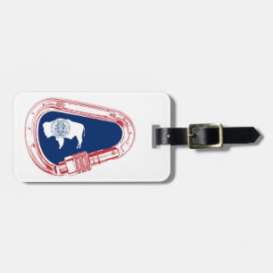 Étiquette À Bagage Drapeau Wyoming Escalade Carabiner