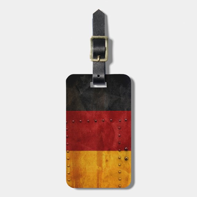 Étiquette À Bagage Drapeaux de pays affligés | Allemagne (Devant Vertical)