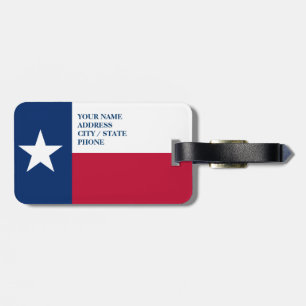Étiquette À Bagage Drapeaux texans pour bagages et valises