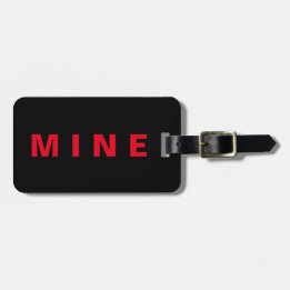 Étiquette À Bagage Drôle étiquette de bagage avec 'Mien' écrit dessus
