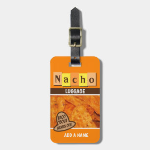 Étiquette À Bagage Drôle Nacho Rétro