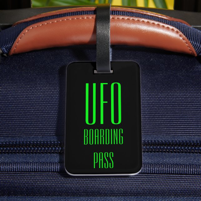 Étiquette À Bagage Drôle personnalisé OVNI bagage étiquette cadeau (Verso Insitu 4)