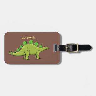 Étiquette À Bagage Drôle stegosaurus dinosaure dessin animé