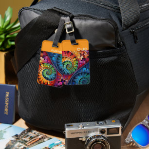 Étiquette À Bagage Dubman fait du design : Tourbillons lumineux de Fi
