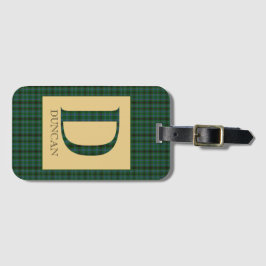 Étiquette À Bagage Duncan Tartan Monogramme D
