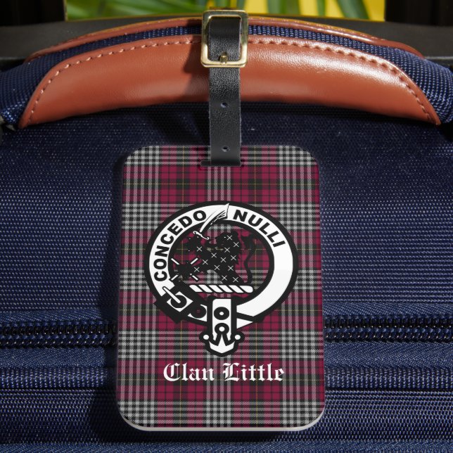 Étiquette À Bagage Écosse Clan Little Crest Badge et Tartan Custom (Insitu Rectoal 2)