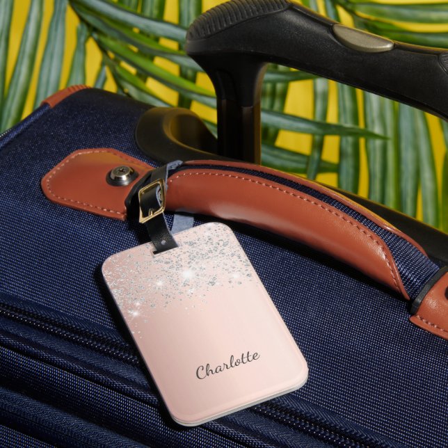 Étiquette À Bagage Écriture de nom en or rose (Insitu Rectoal 1)